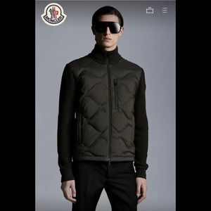 Men's Moncler Down Filled Quilted Tricots Paneled Jacket
